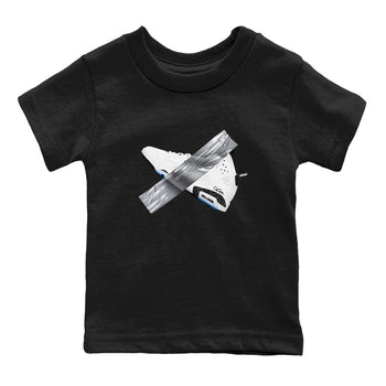 AJ6 White Black shirts to match jordans Duct Tape sneaker match tees Air Jordan 6 White Black SNRT Sneaker Tees streetwear brand Baby and Youth Black 2 cotton tee