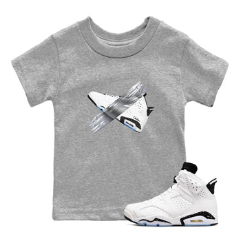 AJ6 White Black shirts to match jordans Duct Tape sneaker match tees Air Jordan 6 White Black SNRT Sneaker Tees streetwear brand Baby and Youth Heather Grey 1 cotton tee