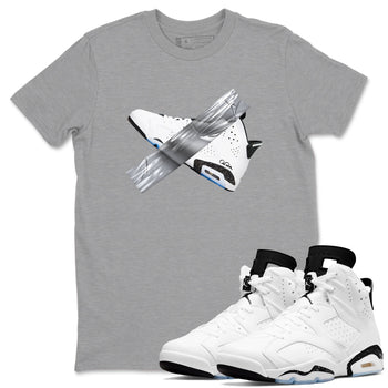 AJ6 White Black shirts to match jordans Duct Tape sneaker match tees Air Jordan 6 White Black SNRT Sneaker Tees streetwear brand Heather Grey 1 unisex cotton tee