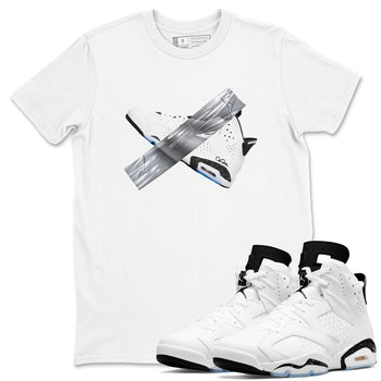 AJ6 White Black shirts to match jordans Duct Tape sneaker match tees Air Jordan 6 White Black SNRT Sneaker Tees streetwear brand White 1 unisex cotton tee