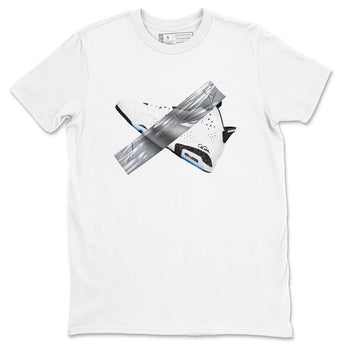 AJ6 White Black shirts to match jordans Duct Tape sneaker match tees Air Jordan 6 White Black SNRT Sneaker Tees streetwear brand White 2 unisex cotton tee