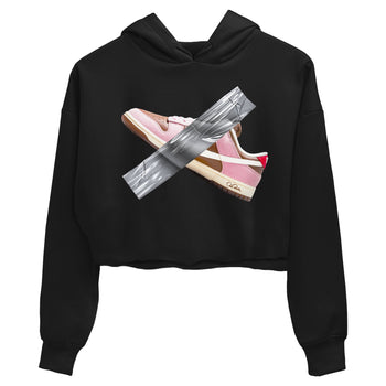 Dunk Cacao Wow And Pink Foam shirts to match jordans Duct Tape sneaker match tees Dunk Cacao Wow And Pink Foam SNRT Sneaker Tees streetwear brand Black 2 crop tee