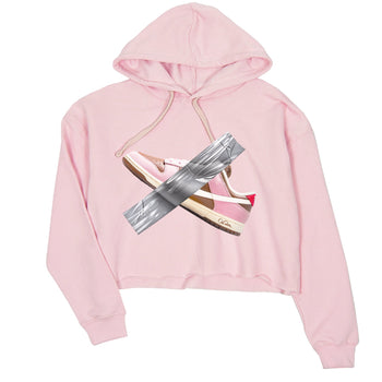 Dunk Cacao Wow And Pink Foam shirts to match jordans Duct Tape sneaker match tees Dunk Cacao Wow And Pink Foam SNRT Sneaker Tees streetwear brand Pink 2 crop tee