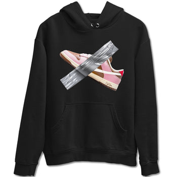 Dunk Cacao Wow And Pink Foam shirts to match jordans Duct Tape sneaker match tees Dunk Cacao Wow And Pink Foam SNRT Sneaker Tees streetwear brand Black 2 unisex cotton tee
