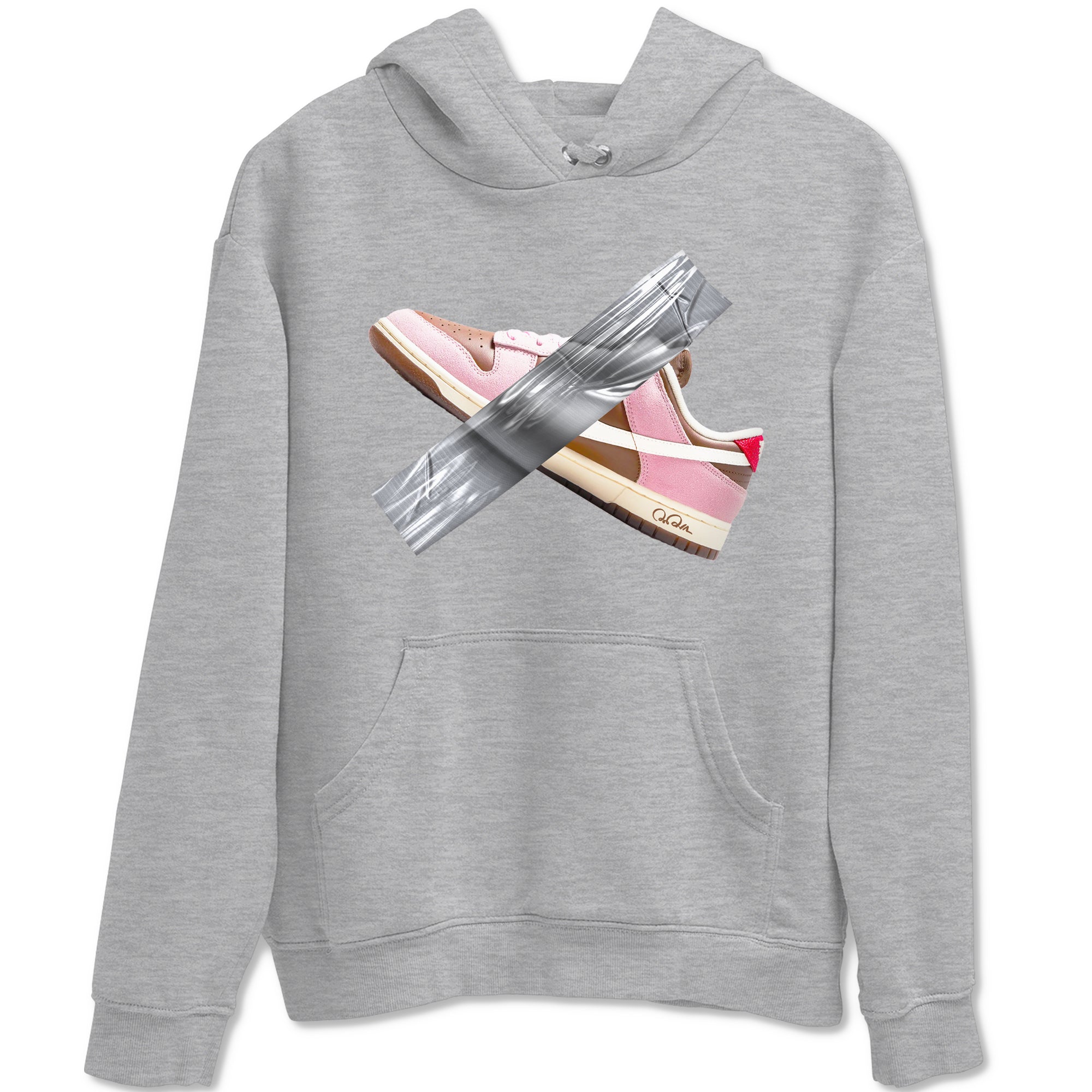 Dunk Cacao Wow And Pink Foam shirts to match jordans Duct Tape sneaker match tees Dunk Cacao Wow And Pink Foam SNRT Sneaker Tees streetwear brand Heather Grey 2 unisex cotton tee