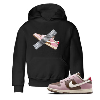 Dunk Cacao Wow And Pink Foam shirts to match jordans Duct Tape sneaker match tees Dunk Cacao Wow And Pink Foam SNRT Sneaker Tees streetwear brand Baby and Youth Black 1 cotton tee