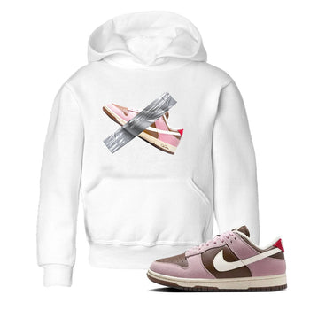 Dunk Cacao Wow And Pink Foam shirts to match jordans Duct Tape sneaker match tees Dunk Cacao Wow And Pink Foam SNRT Sneaker Tees streetwear brand Baby and Youth White 1 cotton tee