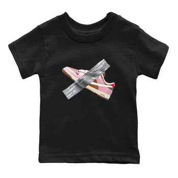 Dunk Cacao Wow And Pink Foam shirts to match jordans Duct Tape sneaker match tees Dunk Cacao Wow And Pink Foam SNRT Sneaker Tees streetwear brand Baby and Youth Black 2 cotton tee