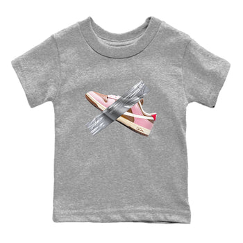 Dunk Cacao Wow And Pink Foam shirts to match jordans Duct Tape sneaker match tees Dunk Cacao Wow And Pink Foam SNRT Sneaker Tees streetwear brand Baby and Youth Heather Grey 2 cotton tee