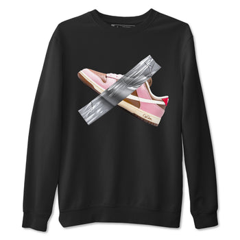 Dunk Cacao Wow And Pink Foam shirts to match jordans Duct Tape sneaker match tees Dunk Cacao Wow And Pink Foam SNRT Sneaker Tees streetwear brand Black 2 unisex cotton tee