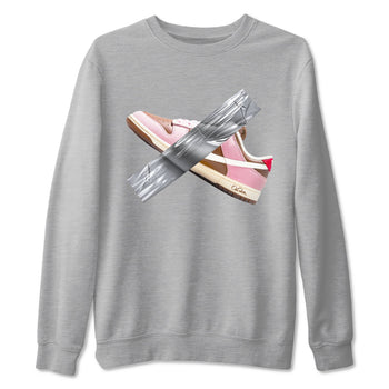 Dunk Cacao Wow And Pink Foam shirts to match jordans Duct Tape sneaker match tees Dunk Cacao Wow And Pink Foam SNRT Sneaker Tees streetwear brand Heather Grey 2 unisex cotton tee