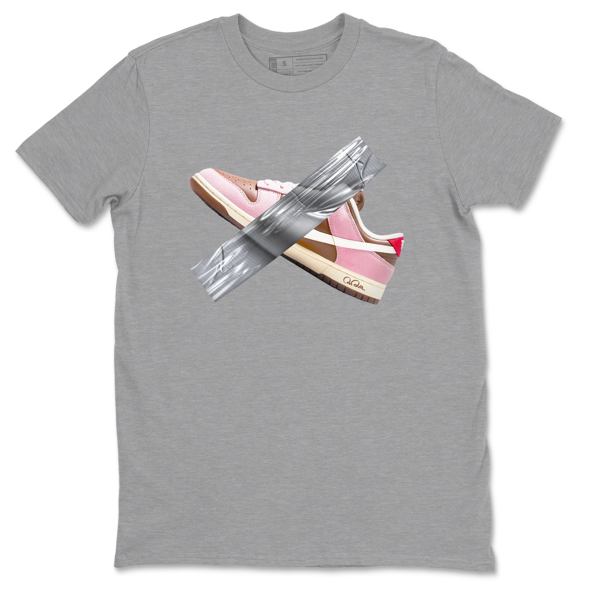 Dunk Cacao Wow And Pink Foam shirts to match jordans Duct Tape sneaker match tees Dunk Cacao Wow And Pink Foam SNRT Sneaker Tees streetwear brand Heather Grey 2 unisex cotton tee