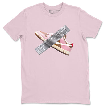 Dunk Cacao Wow And Pink Foam shirts to match jordans Duct Tape sneaker match tees Dunk Cacao Wow And Pink Foam SNRT Sneaker Tees streetwear brand Pink 2 unisex cotton tee