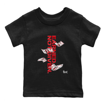 AE 1 Bred shirts to match jordans Earned Not Given sneaker match tees AE 1 Bred match shoes to clothes SNRT Sneaker Tees Youth Baby Black 2 tee