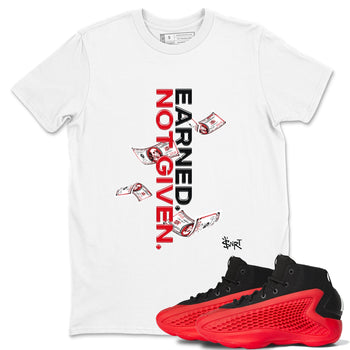 AE 1 Bred shirts to match jordans Earned Not Given sneaker match tees AE 1 Bred match shoes to clothes SNRT Sneaker Tees unisex cotton White 1 shirts