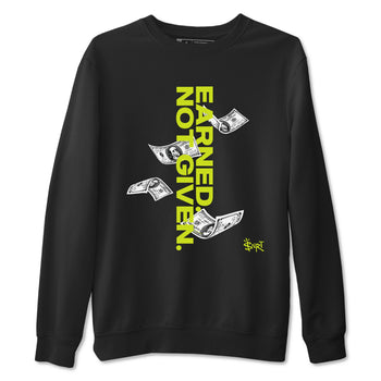 Foams One Black Volt shirts to match jordans Earned Not Given sneaker match tees Air Foamposite One Black and Volt match shoes to clothes SNRT Sneaker Tees unisex cotton Black 2 shirts