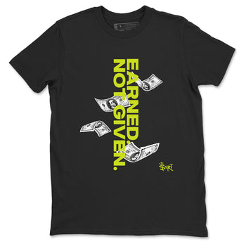 Foams One Black Volt shirts to match jordans Earned Not Given sneaker match tees Air Foamposite One Black and Volt match shoes to clothes SNRT Sneaker Tees unisex cotton Black 2 shirts