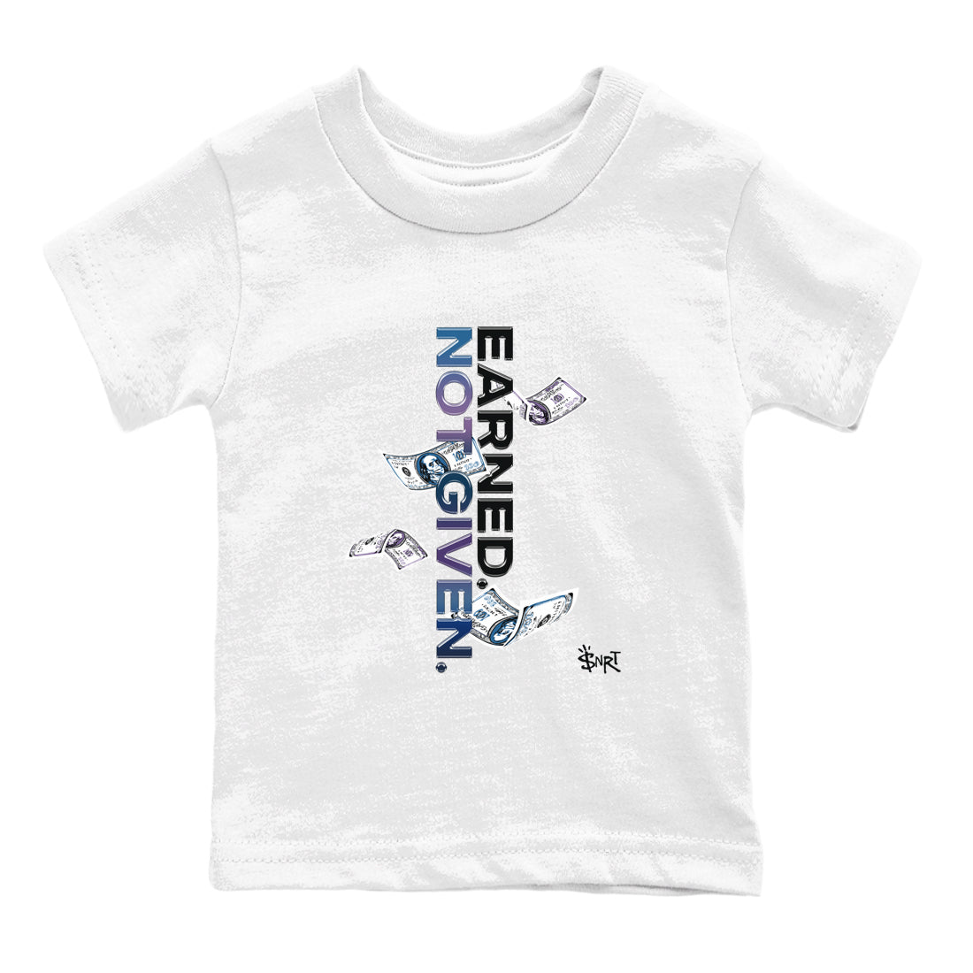 Air Foamposite One Galaxy shirts to match jordans Earned Not Given sneaker match tees Air Foamposite One Galaxy SNRT Sneaker Release Tees Youth Baby White 2 crew neck shirts