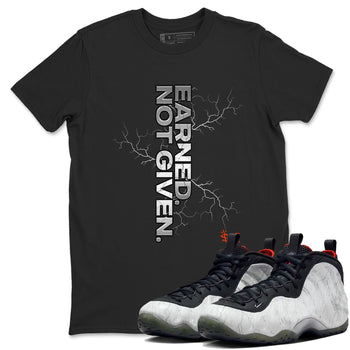 Foams One Jin shirts to match jordans Earned Not Given sneaker match tees Air Foamposite One Jin match shoes to clothes SNRT Sneaker Tees unisex cotton Black 1 shirts