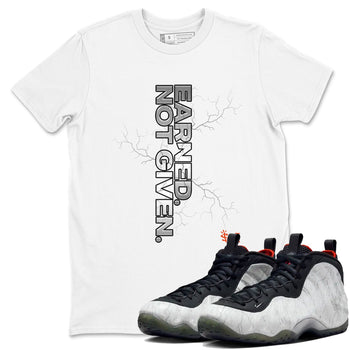 Foams One Jin shirts to match jordans Earned Not Given sneaker match tees Air Foamposite One Jin match shoes to clothes SNRT Sneaker Tees unisex cotton White 1 shirts