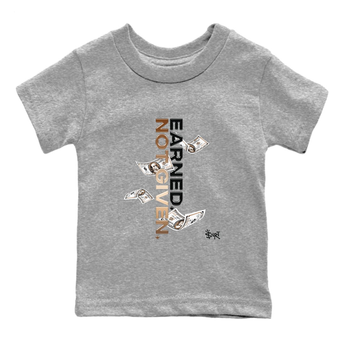 Air Foamposite One Metallic Copper shirts to match jordans Earned Not Given sneaker match tees Air Foamposite One Metallic Copper SNRT Sneaker Release Tees Youth Baby Heather Grey 2 crew neck shirts