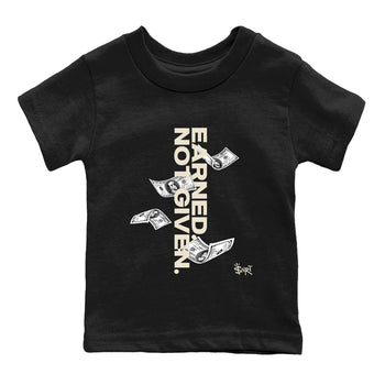 Sneaker Threads – Sneaker Tees To Match Air Foamposite One Pearl – Earned Not Given Youth Graphic Tee Black 2. Perfect for Jordan releases 2025 colorways.