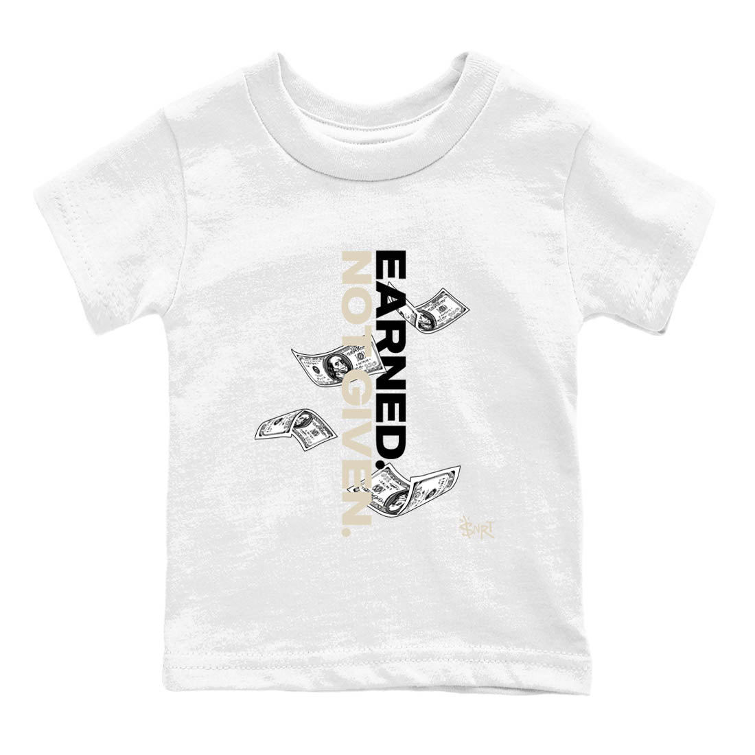 Sneaker Threads – Sneaker Tees To Match Air Foamposite One Pearl – Earned Not Given Youth Graphic Tee White 2. Perfect for Jordan releases 2025 colorways.