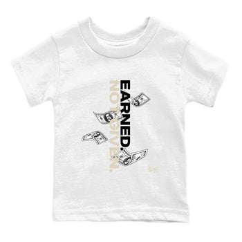 Sneaker Threads – Sneaker Tees To Match Air Foamposite One Pearl – Earned Not Given Youth Graphic Tee White 2. Perfect for Jordan releases 2025 colorways.