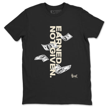 Sneaker Threads – Sneaker Tees To Match Air Foamposite One Pearl – Earned Not Given Graphic Tee Black 2. Perfect for Jordan releases 2025 colorways.