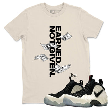 Sneaker Threads – Sneaker Tees To Match Air Foamposite One Pearl – Earned Not Given Graphic Tee Natural 1. Perfect for Jordan releases 2025 colorways.