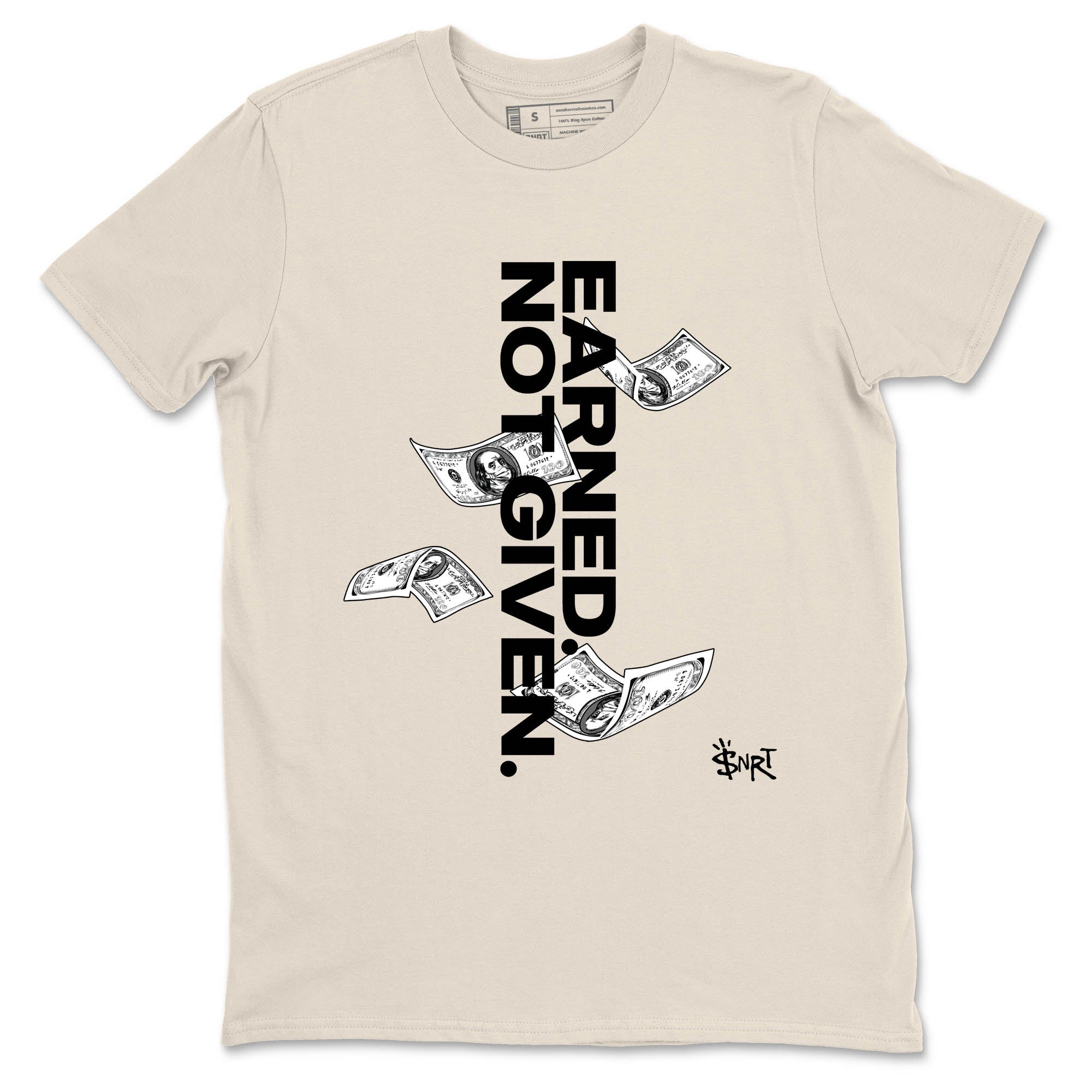 Sneaker Threads – Sneaker Tees To Match Air Foamposite One Pearl – Earned Not Given Graphic Tee Natural 2. Perfect for Jordan releases 2025 colorways.