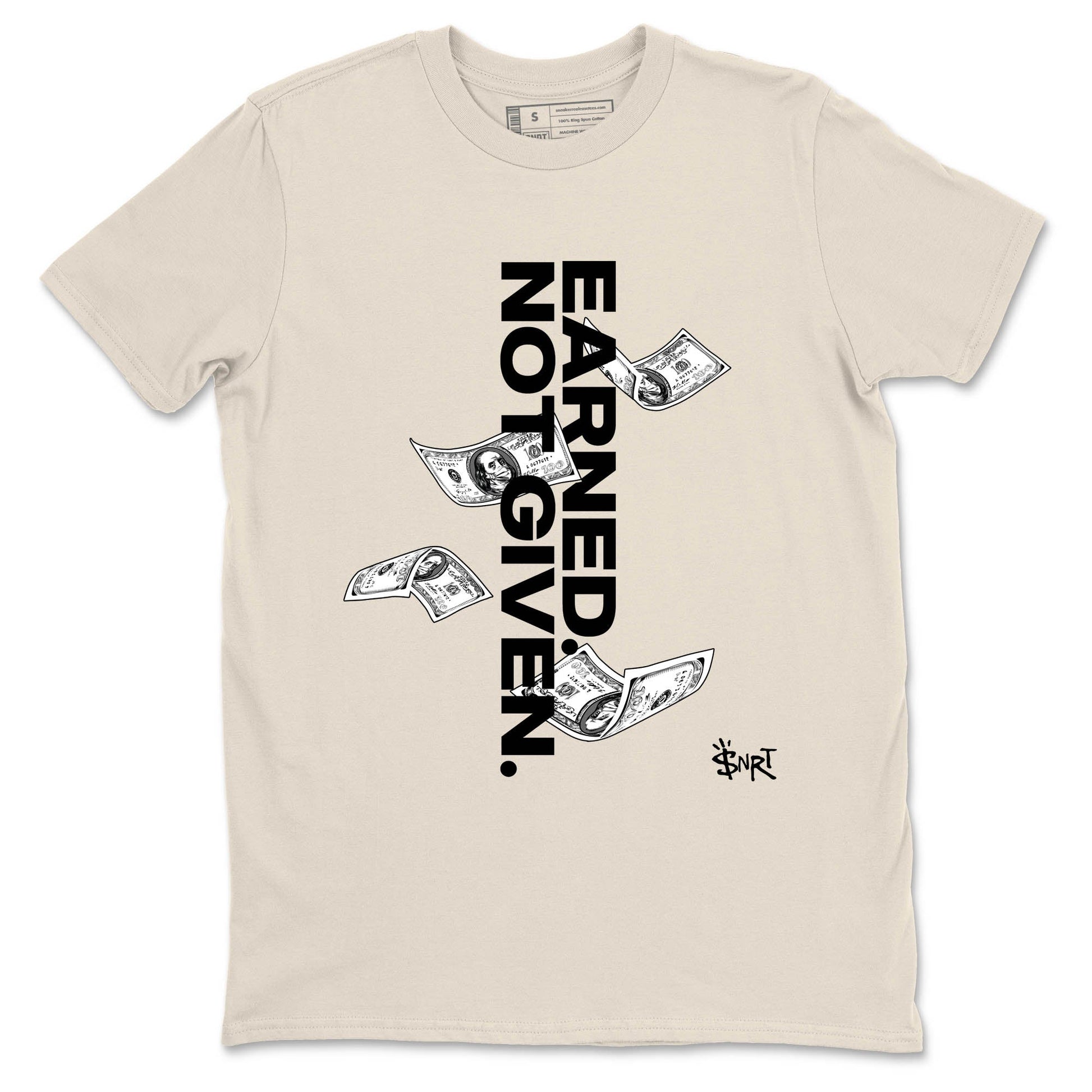 Sneaker Threads – Sneaker Tees To Match Air Foamposite One Pearl – Earned Not Given Graphic Tee Natural 2. Perfect for Jordan releases 2025 colorways.