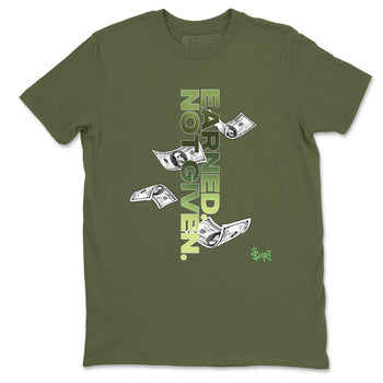Best Christmas gifts for sneakerheads - Sneaker Tees To Match Air Foamposite One Pine Green Sneakers – Earned Not Given Tee Military Green 2