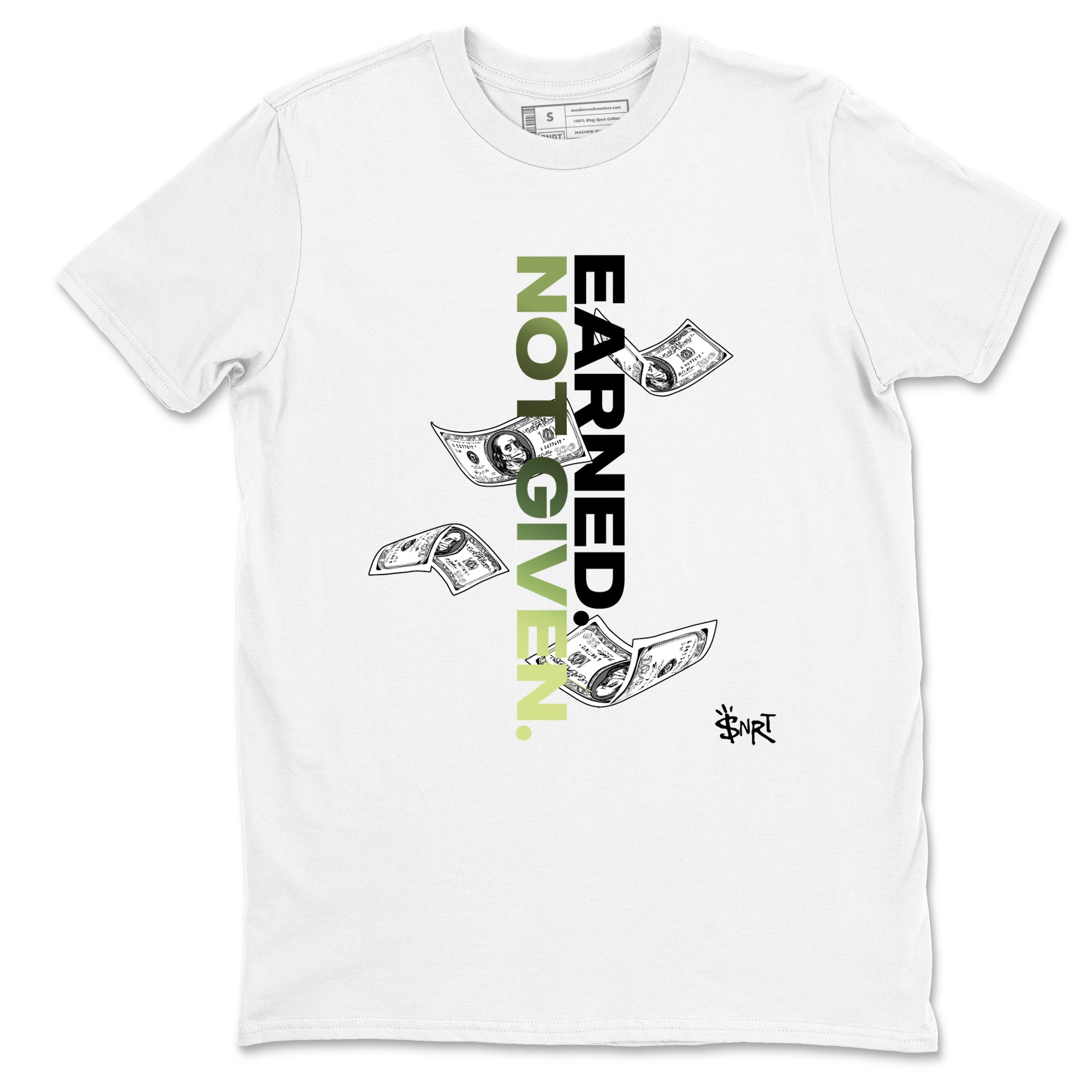 Best Christmas gifts for sneakerheads - Sneaker Tees To Match Air Foamposite One Pine Green Sneakers – Earned Not Given Tee White 2