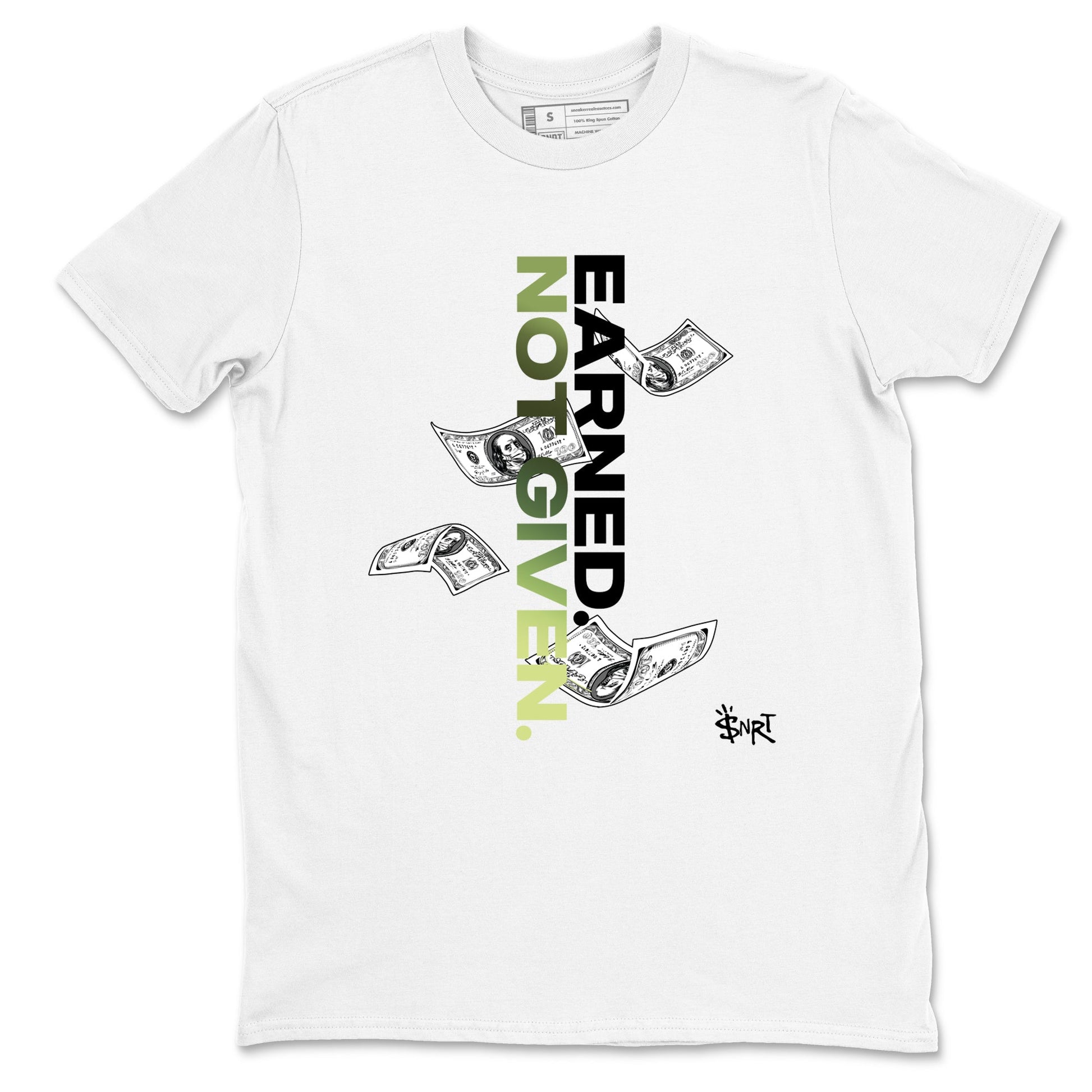 Best Christmas gifts for sneakerheads - Sneaker Tees To Match Air Foamposite One Pine Green Sneakers – Earned Not Given Tee White 2