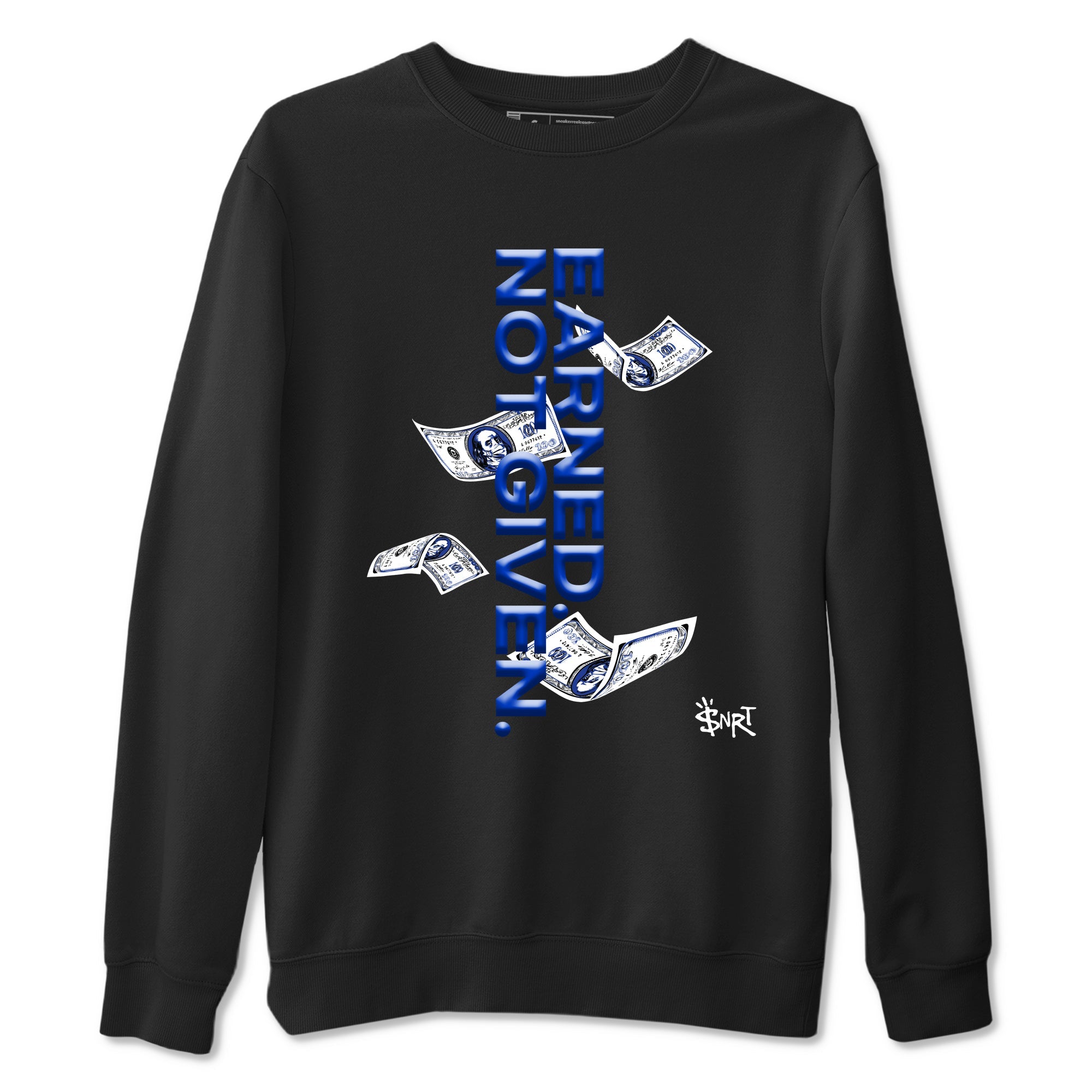 Air Foamposite One Royal shirts to match jordans Earned Not Given sneaker match tees Air Foamposite One Royal SNRT Sneaker Release Tees unisex cotton Black 2 crew neck shirts