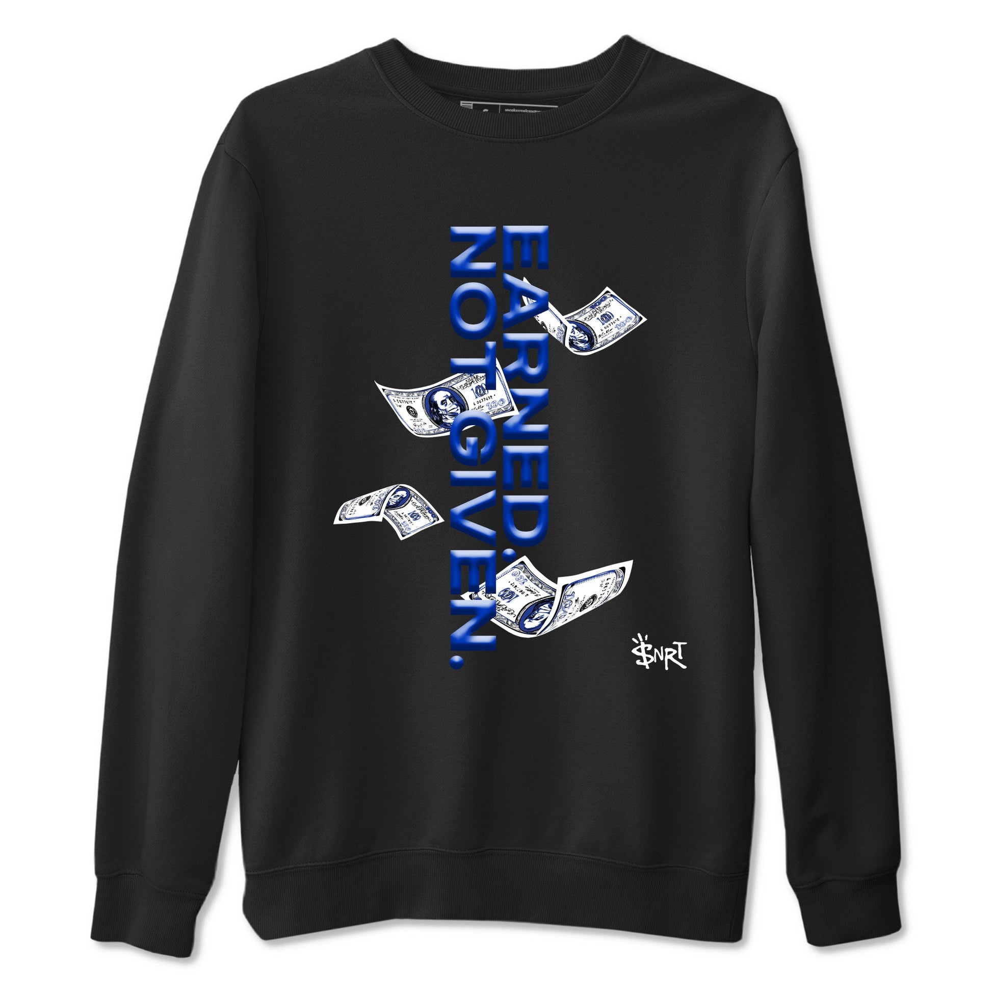 Air Foamposite One Royal shirts to match jordans Earned Not Given sneaker match tees Air Foamposite One Royal SNRT Sneaker Release Tees unisex cotton Black 2 crew neck shirts