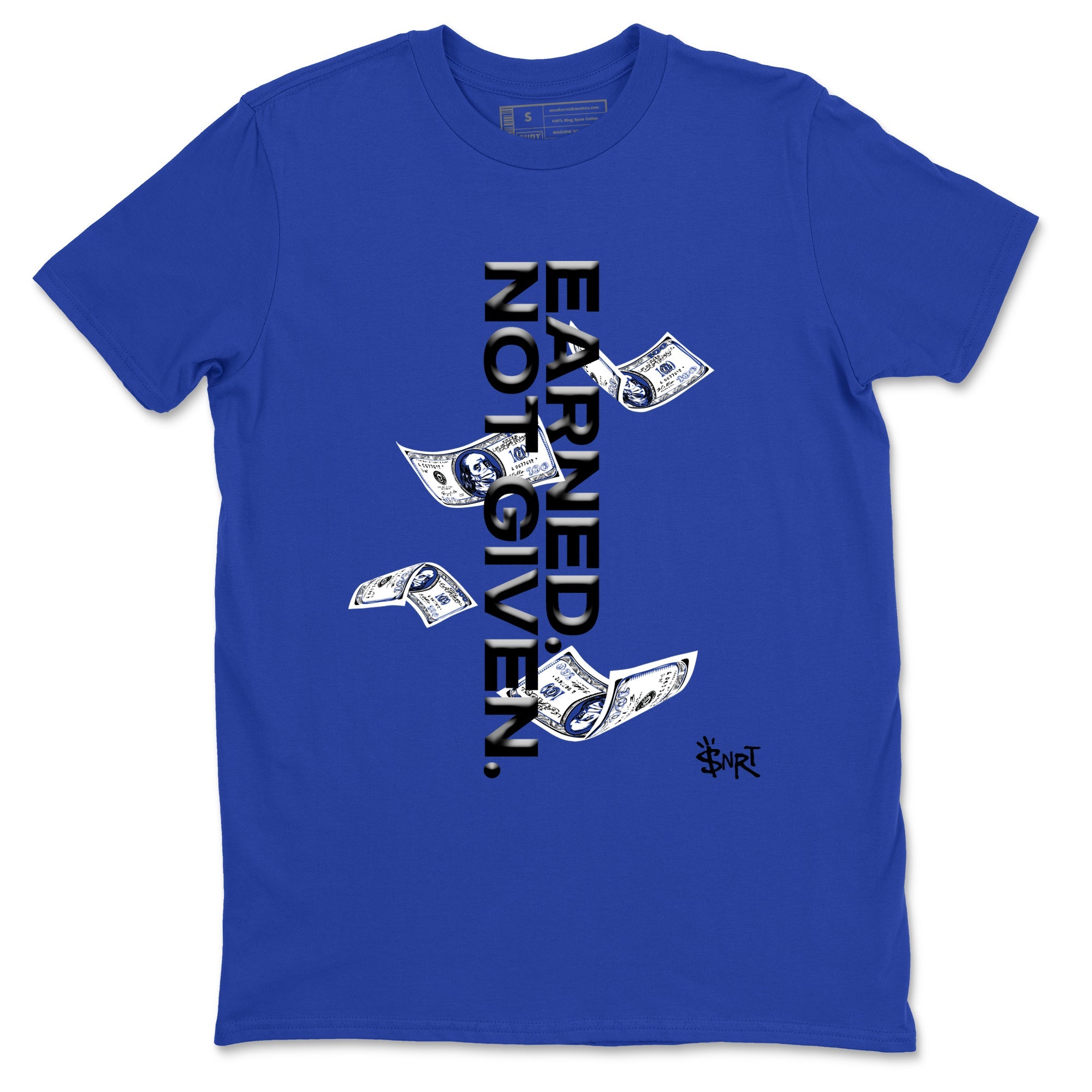 Earned Not Given SNRT Sneaker Tees Air Foamposite One Royal SNRT Sneaker T shirts