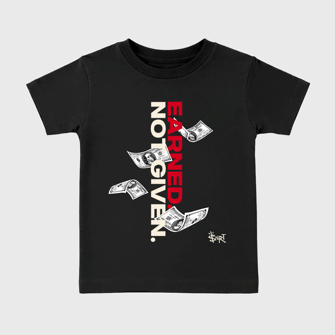 Sneaker match tees – Sneaker Tees To Match Air Jordan 1 Flight Club Shoes – Earned Not Given Kids T-Shirt Black 2