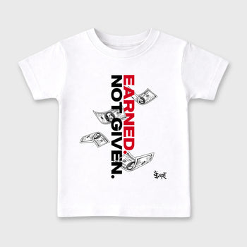 Sneaker match tees – Sneaker Tees To Match Air Jordan 1 Flight Club Shoes – Earned Not Given Kids T-Shirt White 2