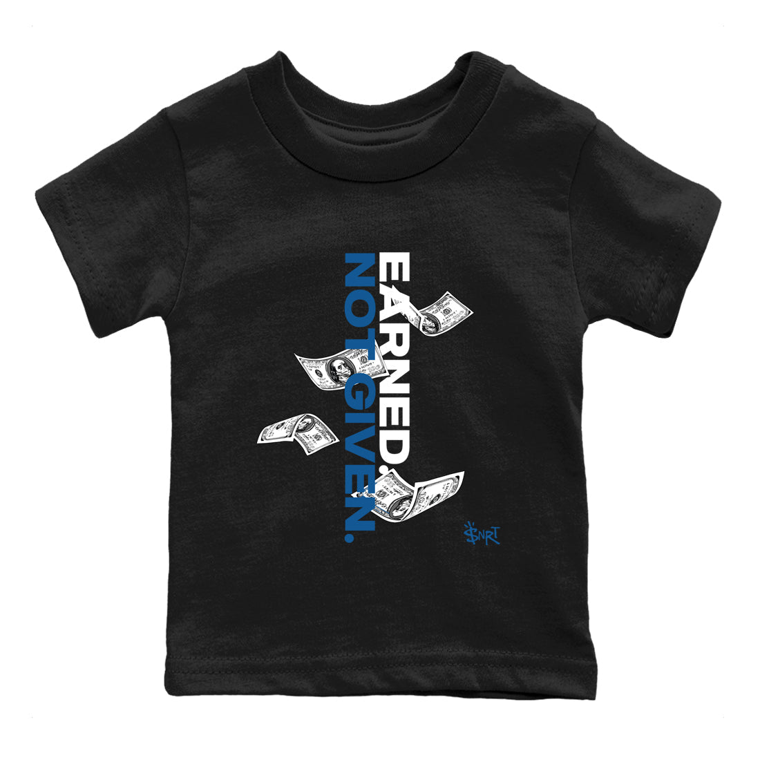 Sneaker Threads – Sneaker Threads To Match Air Jordan 1 Travis Scott Fragment Shoes – Earned Not Given Kids T-Shirt Black 2