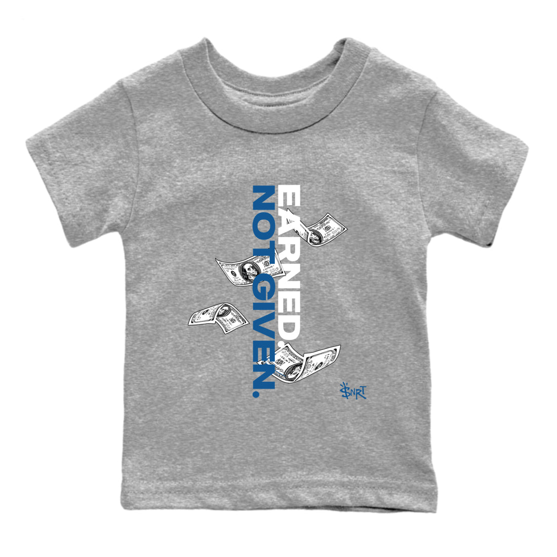 Sneaker Threads – Sneaker Threads To Match Air Jordan 1 Travis Scott Fragment Shoes – Earned Not Given Kids T-Shirt Heather Grey 2