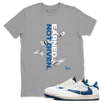 Sneaker Threads – Sneaker Threads To Match Air Jordan 1 Travis Scott Fragment Shoes – Earned Not Given Tee Heather Grey 1