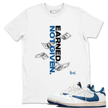 Sneaker Threads – Sneaker Threads To Match Air Jordan 1 Travis Scott Fragment Shoes – Earned Not Given Tee White 1