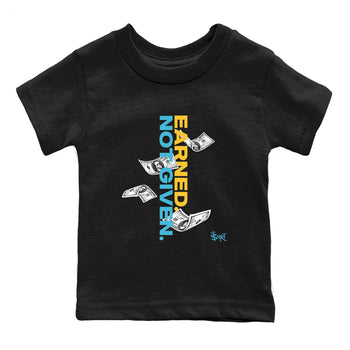 Sneaker match tees – Sneaker Tees To Match Air Jordan 11 Gamma Shoes – Earned Not Given Kids T-Shirt Black 2