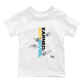 Sneaker match tees – Sneaker Tees To Match Air Jordan 11 Gamma Shoes – Earned Not Given Kids T-Shirt White 2