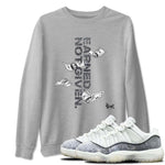 11s Year Of The Snake shirts to match jordans  Earned Not Given shirts to match jordans Air Jordan 11 Retro Low Year Of The Snake match shoes to clothes SNRT Sneaker Tees unisex cotton Heather Grey 1 shirts