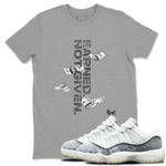 11s Year Of The Snake shirts to match jordans  Earned Not Given shirts to match jordans Air Jordan 11 Retro Low Year Of The Snake match shoes to clothes SNRT Sneaker Tees unisex cotton Heather Grey 1 shirts