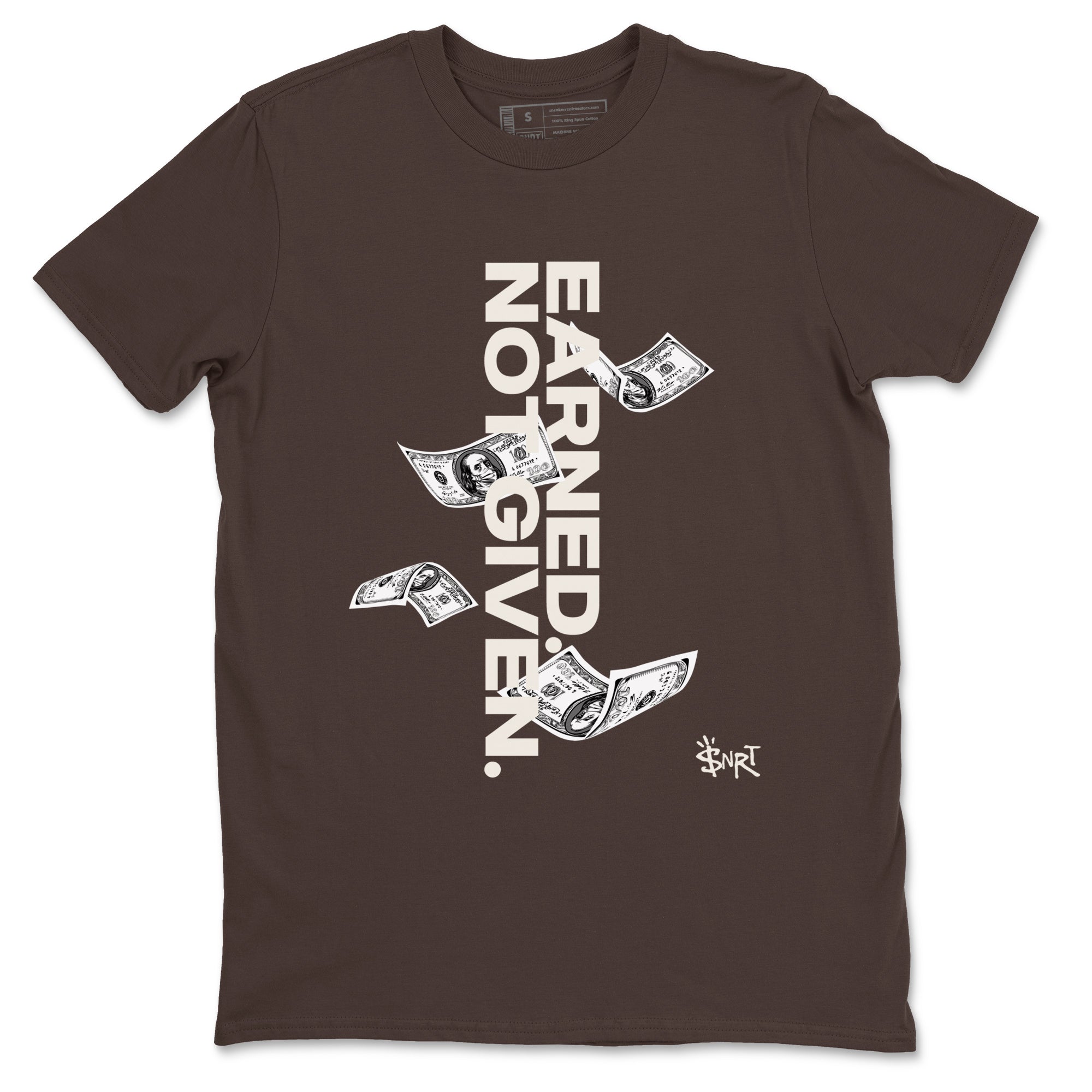 AJ12 Baroque Brown shirts to match jordans Earned Not Given best t shirts to wear with jordans SoleFly x Jordan 12 Baroque Brown match shoes to clothes SNRT Sneaker Tees unisex cotton Dark Chocolate 2 shirts