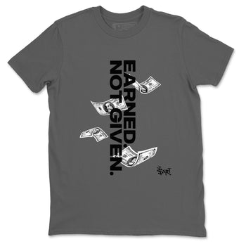 12s Black Wolf Grey shirts to match jordans Earned Not Given sneaker match tees Air Jordan 12 Barons SNRT Sneaker Release Tees unisex cotton Cool Grey 2 crew neck shirts